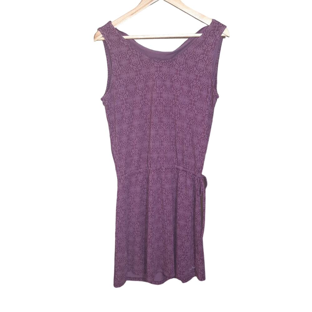 Kuhl Womens Purple Pattern Switch Dress Side Drawstring at Waist Size Large
